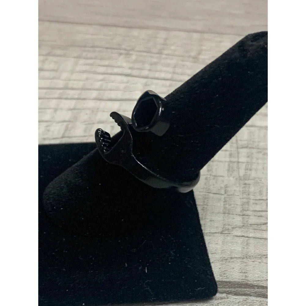 Mens Black Wrench Ring Industrial Mechanic Style Tool Jewelry Size 8.5 3250
